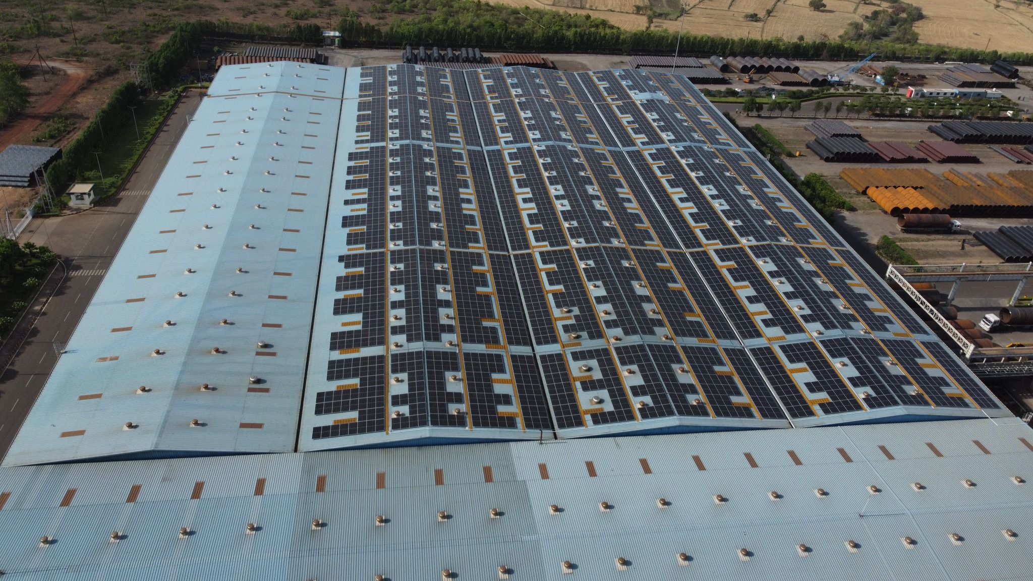 Welspun Group industrial rooftop solar installation